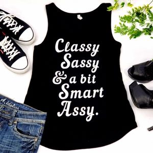 New S&A Classy Sassy & a Bit Smart Assy Graphic Tank